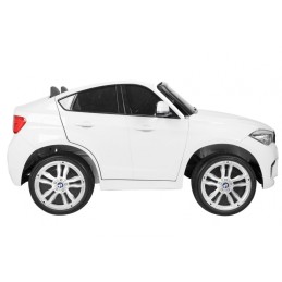 BMW X6M XXL dla 2 dzieci Biały SUV + Pilot + Ekoskóra