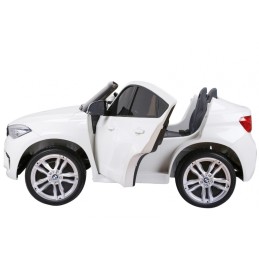BMW X6M XXL dla 2 dzieci Biały SUV + Pilot + Ekoskóra