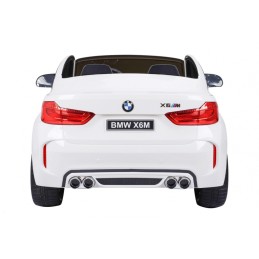 BMW X6M XXL dla 2 dzieci Biały SUV + Pilot + Ekoskóra