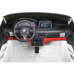 BMW X6M XXL dla 2 dzieci Biały SUV + Pilot + Ekoskóra