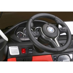 BMW X6M XXL dla 2 dzieci Biały SUV + Pilot + Ekoskóra