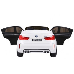 BMW X6M XXL dla 2 dzieci Biały SUV + Pilot + Ekoskóra