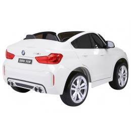 BMW X6M XXL dla 2 dzieci Biały SUV + Pilot + Ekoskóra