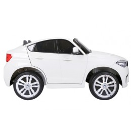 BMW X6M XXL dla 2 dzieci Biały SUV + Pilot + Ekoskóra