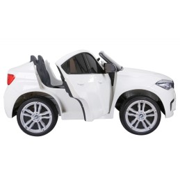 BMW X6M XXL dla 2 dzieci Biały SUV + Pilot + Ekoskóra