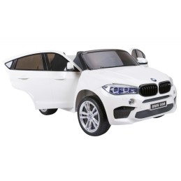BMW X6M XXL dla 2 dzieci Biały SUV + Pilot + Ekoskóra