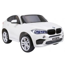 BMW X6M XXL dla 2 dzieci Biały SUV + Pilot + Ekoskóra