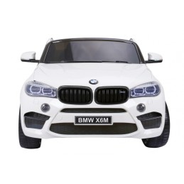 BMW X6M XXL dla 2 dzieci Biały SUV + Pilot + Ekoskóra