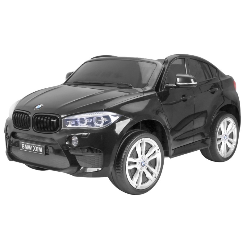 BMW X6M XXL dla 2 dzieci Czarny SUV + Pilot + Ekoskóra