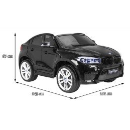 BMW X6M XXL dla 2 dzieci Czarny SUV + Pilot + Ekoskóra