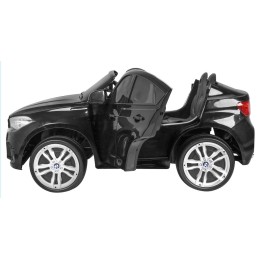 BMW X6M XXL dla 2 dzieci Czarny SUV + Pilot + Ekoskóra