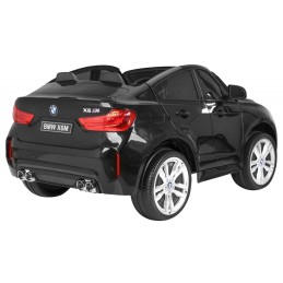 BMW X6M XXL dla 2 dzieci Czarny SUV + Pilot + Ekoskóra