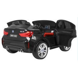 BMW X6M XXL dla 2 dzieci Czarny SUV + Pilot + Ekoskóra