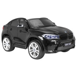 BMW X6M XXL dla 2 dzieci Czarny SUV + Pilot + Ekoskóra