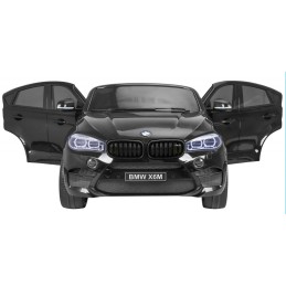 BMW X6M XXL dla 2 dzieci Czarny SUV + Pilot + Ekoskóra