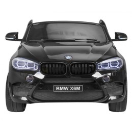 BMW X6M XXL dla 2 dzieci Czarny SUV + Pilot + Ekoskóra