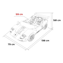 Pojazd Ford GT Niebieski