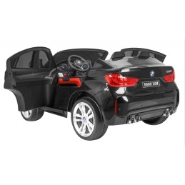BMW X6M XXL dla 2 dzieci Lakier Czarny SUV + Pilot + Ekoskóra
