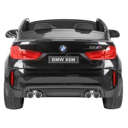 BMW X6M XXL dla 2 dzieci Lakier Czarny SUV + Pilot + Ekoskóra