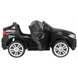 BMW X6M XXL dla 2 dzieci Lakier Czarny SUV + Pilot + Ekoskóra