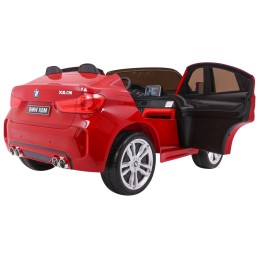 SUV BMW X6M XXL dla 2 dzieci Lakier Czerwony + Pilot + Ekoskóra