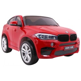 SUV BMW X6M XXL dla 2 dzieci Lakier Czerwony + Pilot + Ekoskóra