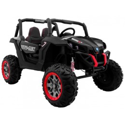 Buggy SuperStar dla dzieci Czarny + MP4 + Napęd 4x4 + Pilot + Bagażnik + LED + Blokada drzwi