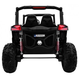 Buggy SuperStar dla dzieci Czarny + MP4 + Napęd 4x4 + Pilot + Bagażnik + LED + Blokada drzwi