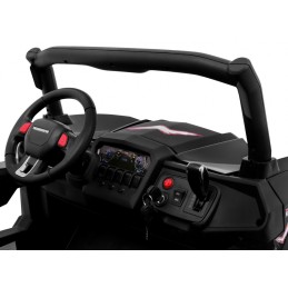 Buggy SuperStar dla dzieci Czarny + MP4 + Napęd 4x4 + Pilot + Bagażnik + LED + Blokada drzwi