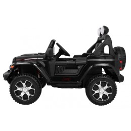 Jeep Wrangler Rubicon terenowy na akumulator dla dzieci Czarny + Pilot + 4x4