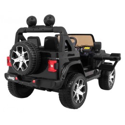 Jeep Wrangler Rubicon terenowy na akumulator dla dzieci Czarny + Pilot + 4x4