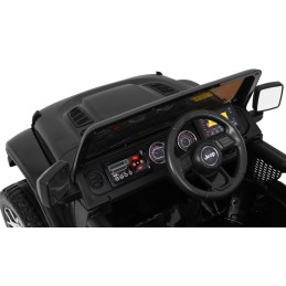 Jeep Wrangler Rubicon terenowy na akumulator dla dzieci Czarny + Pilot + 4x4