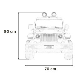 Jeep Wrangler Rubicon terenowy na akumulator dla dzieci Czarny + Pilot + 4x4