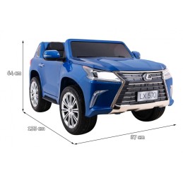 Lexus LX570 Lakierowane Autko dla 2 dzieci Niebieski SUV + Pilot