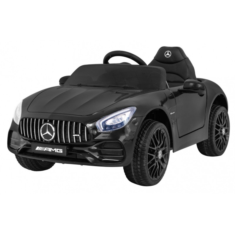 Mercedes Benz GT na akumulator dla dzieci Czarny + Pilot + Wolny Start + MP3 LED