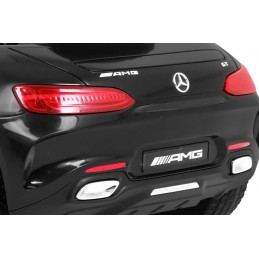 Mercedes Benz GT na akumulator dla dzieci Czarny + Pilot + Wolny Start + MP3 LED