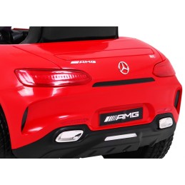 Mercedes Benz GT na akumulator dla dzieci Czerwony + Pilot + Wolny Start + MP3 LED