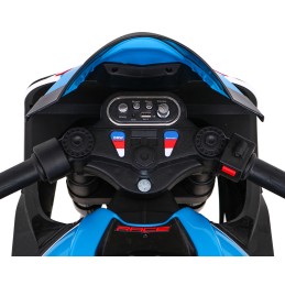 Motor BMW HP4 na akumulator dla dzieci Biały + Pomocnicze kółka + Wolny Start + EVA + MP3 LED