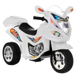 Motorek Trójkołowy BJX-088 elektryczny dla najmłodszych Biały + Dźwięki + Światła