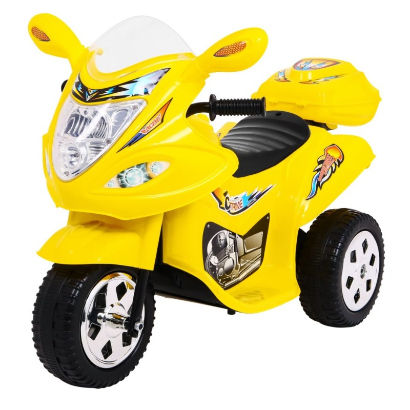 Motorek Trójkołowy BJX-088 elektryczny dla najmłodszych Żółty + Dźwięki + Światła