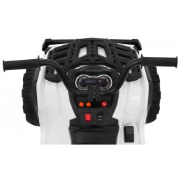 Quad ATV 2.4GHz Biały + Pilot + Koła EVA + Radio MP3 + Wolny Start
