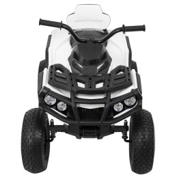 Quad ATV Air na akumulator dla dzieci Biały + Koła pompowane + Radio MP3 + Wolny Start