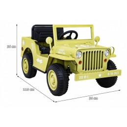 Autko Wojskowe Retro dla dzieci Beżowy + Napęd 4x4
