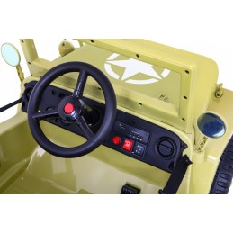 Autko Wojskowe Retro dla dzieci Beżowy + Napęd 4x4