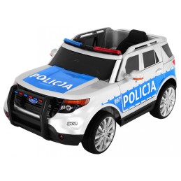 Auto SUV Policja na akumulator dla dzieci + Syreny + Światła + Megafon + Pilot