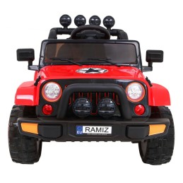 Auto Terenowe Full Time 4WD dla dzieci Czerwony + Napęd 4x4 + Pilot + Audio LED + Schowek