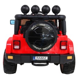 Auto Terenowe Full Time 4WD dla dzieci Czerwony + Napęd 4x4 + Pilot + Audio LED + Schowek
