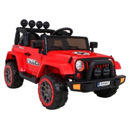 Auto Terenowe Full Time 4WD dla dzieci Czerwony + Napęd 4x4 + Pilot + Audio LED + Schowek