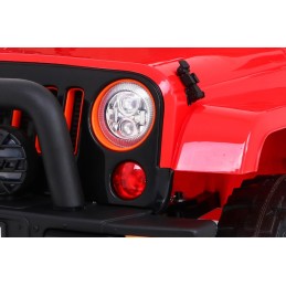 Auto Terenowe Full Time 4WD dla dzieci Czerwony + Napęd 4x4 + Pilot + Audio LED + Schowek
