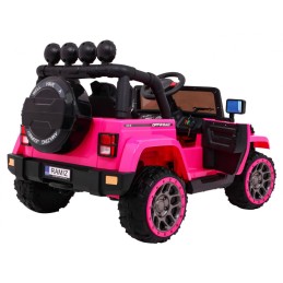Auto Terenowe Full Time 4WD dla dzieci Różowy + Napęd 4x4 + Pilot + Audio LED + Schowek